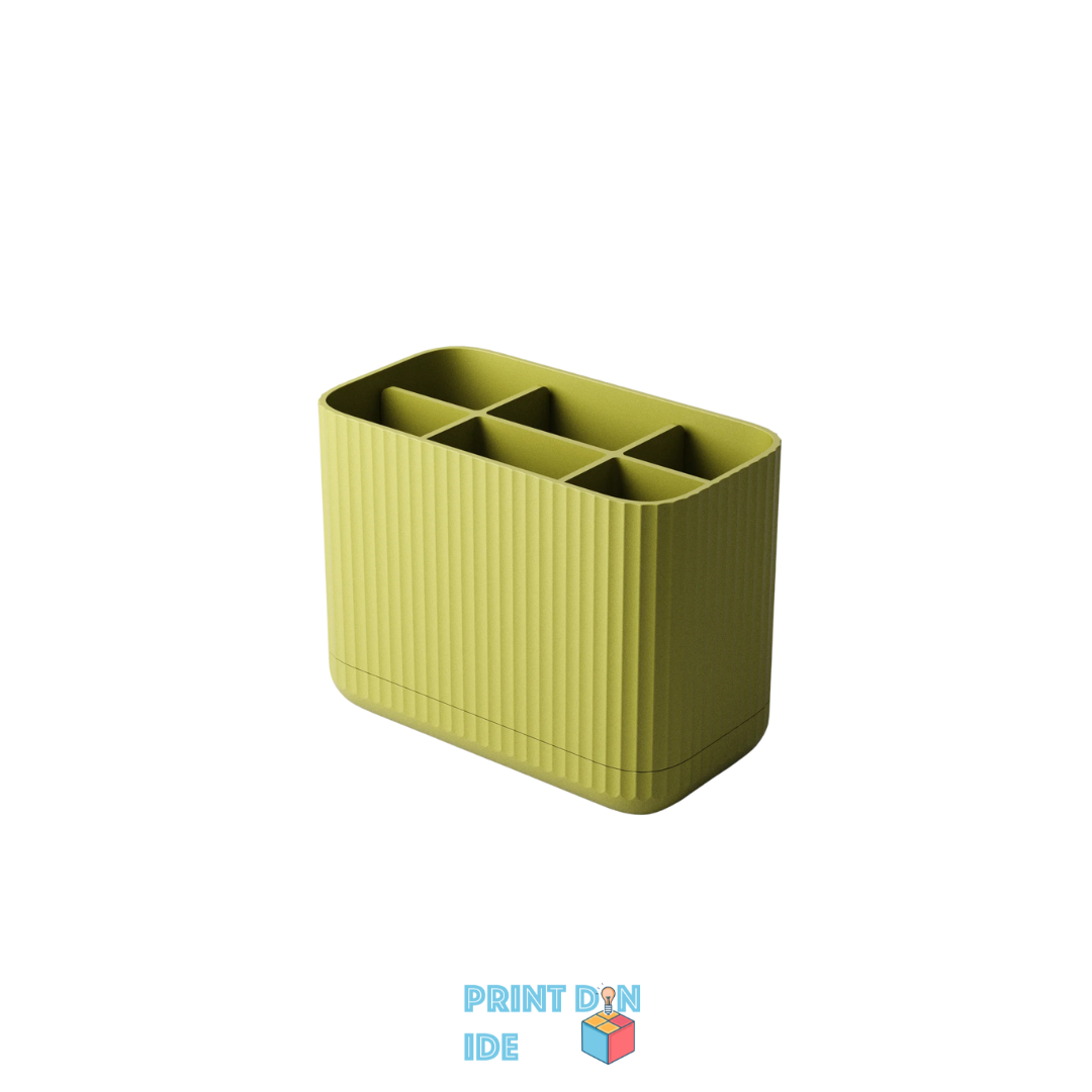 Tandbørste- og badeværelsesholder – Rillet design i flere farver