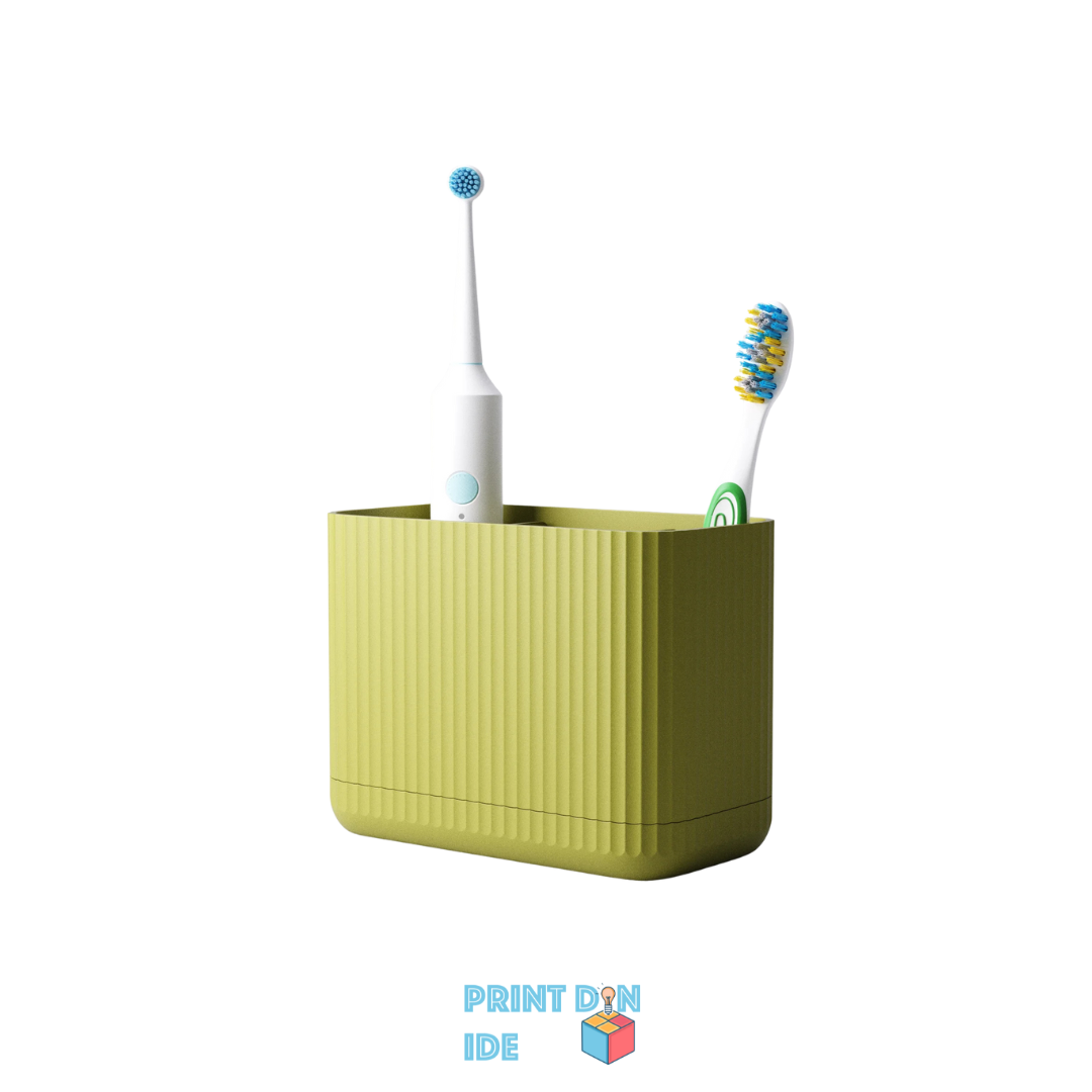 Tandbørste- og badeværelsesholder – Rillet design i flere farver
