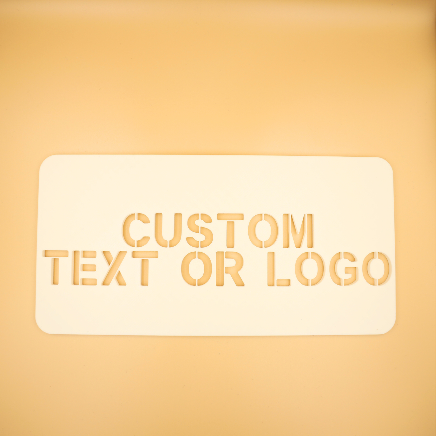 Sprayskabelon med eget logo eller tekst