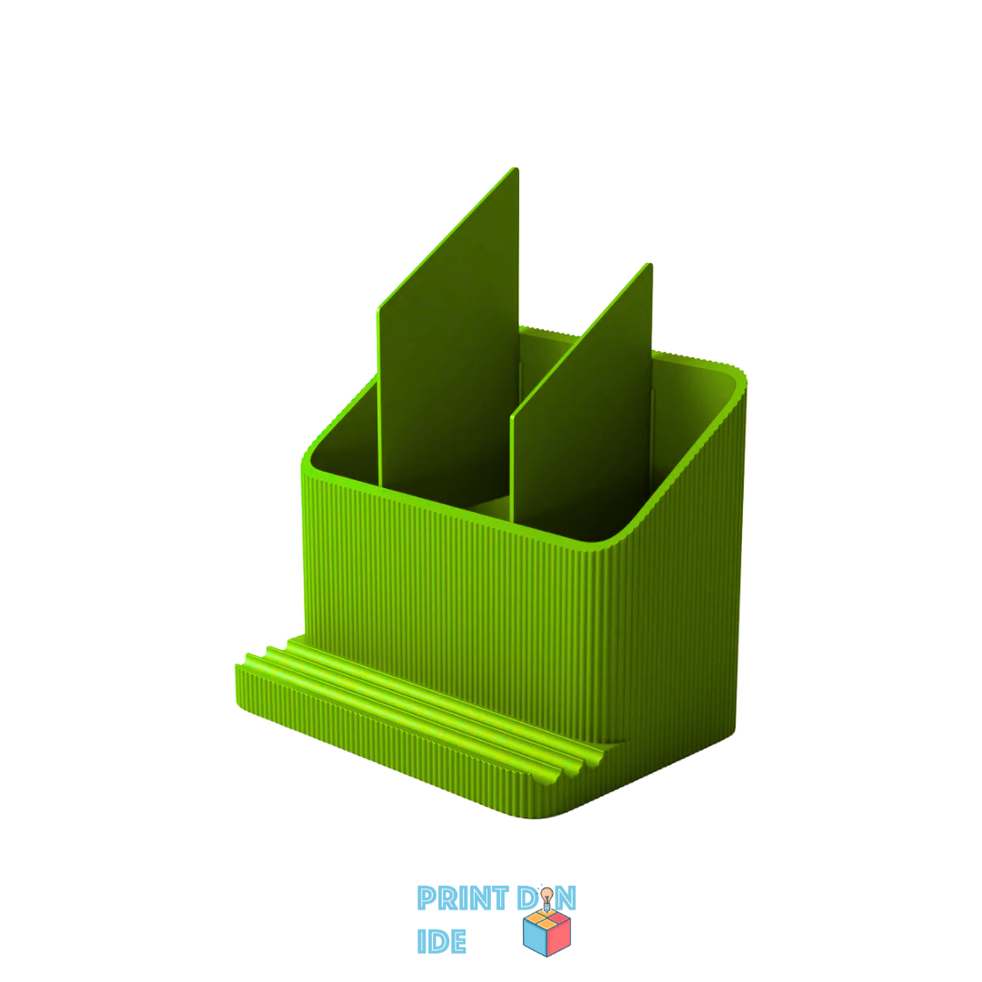 Bordorganisator med tablet- og mobilholder – 2-i-1 design til skrivebordet
 - Printdinide.dk