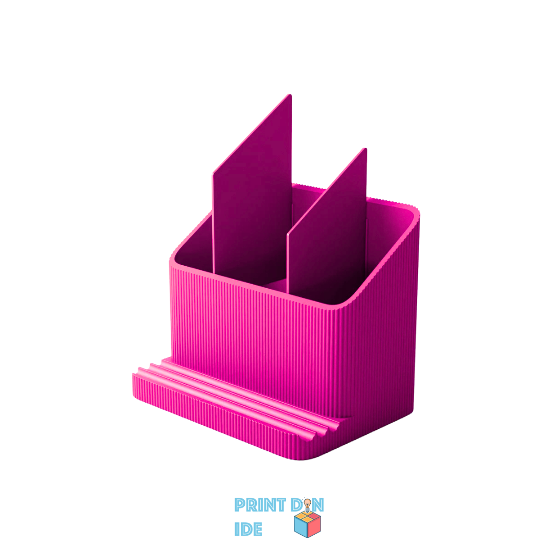 Bordorganisator med tablet- og mobilholder – 2-i-1 design til skrivebordet
 - Printdinide.dk