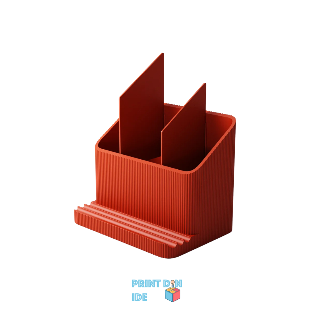 Bordorganisator med tablet- og mobilholder – 2-i-1 design til skrivebordet
 - Printdinide.dk