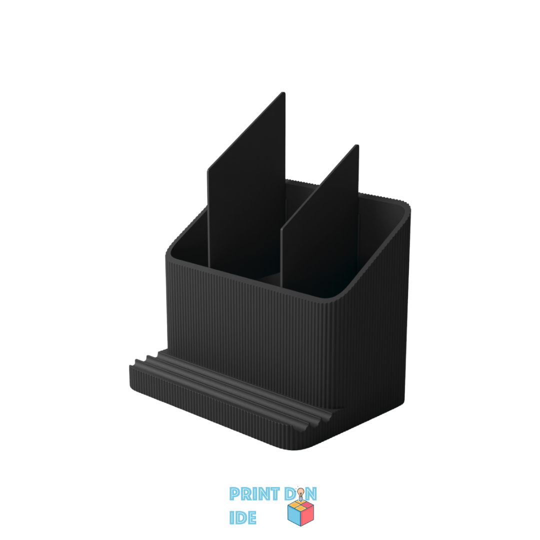 Bordorganisator med tablet- og mobilholder – 2-i-1 design til skrivebordet
 - Printdinide.dk