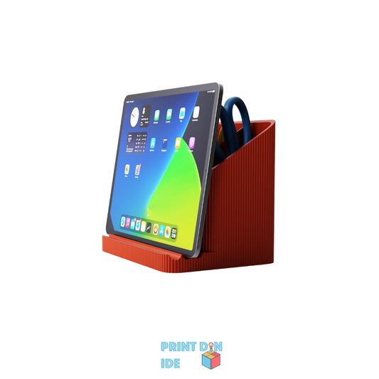 Bordorganisator med tablet- og mobilholder – 2-i-1 design til skrivebordet
 - Printdinide.dk