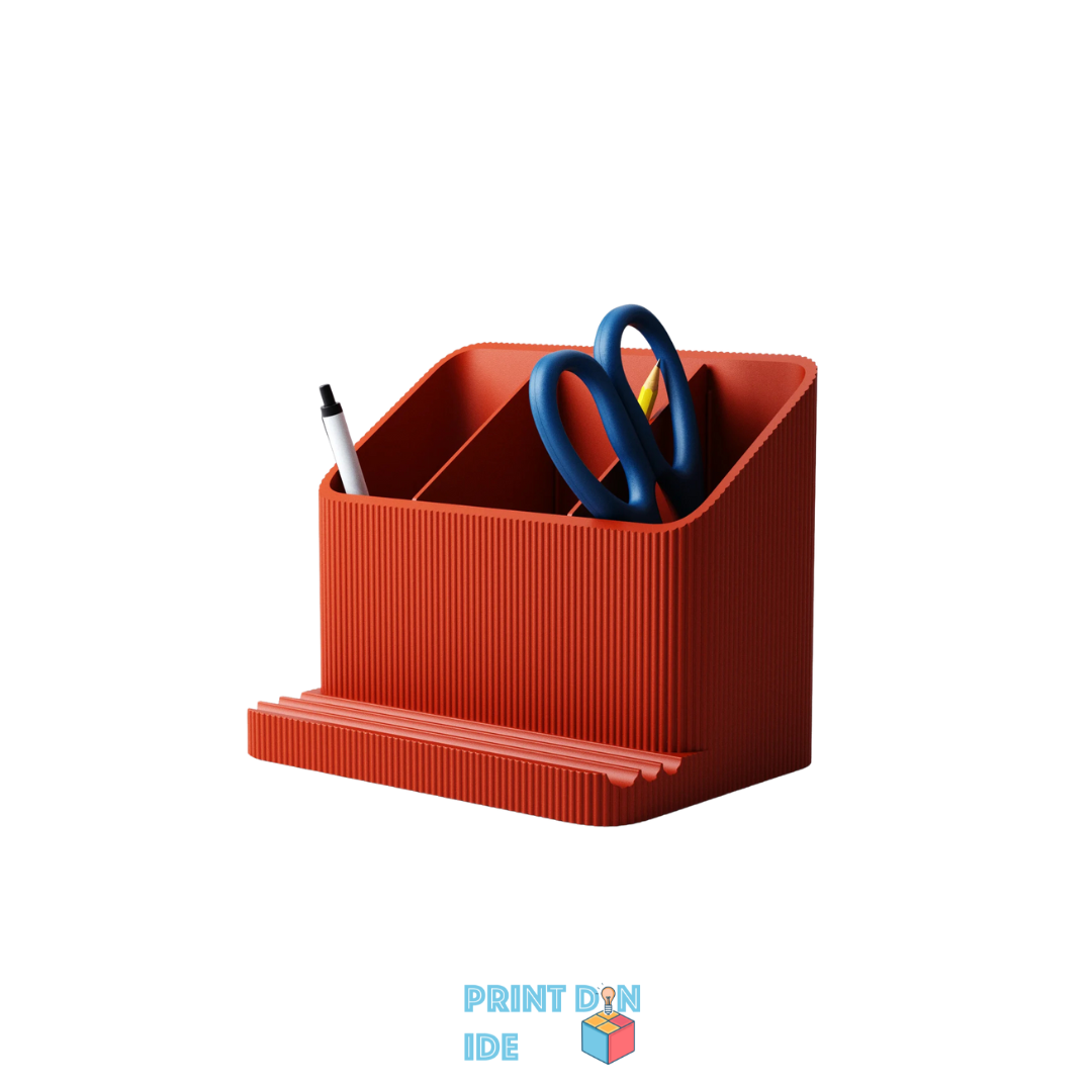 Bordorganisator med tablet- og mobilholder – 2-i-1 design til skrivebordet
 - Printdinide.dk