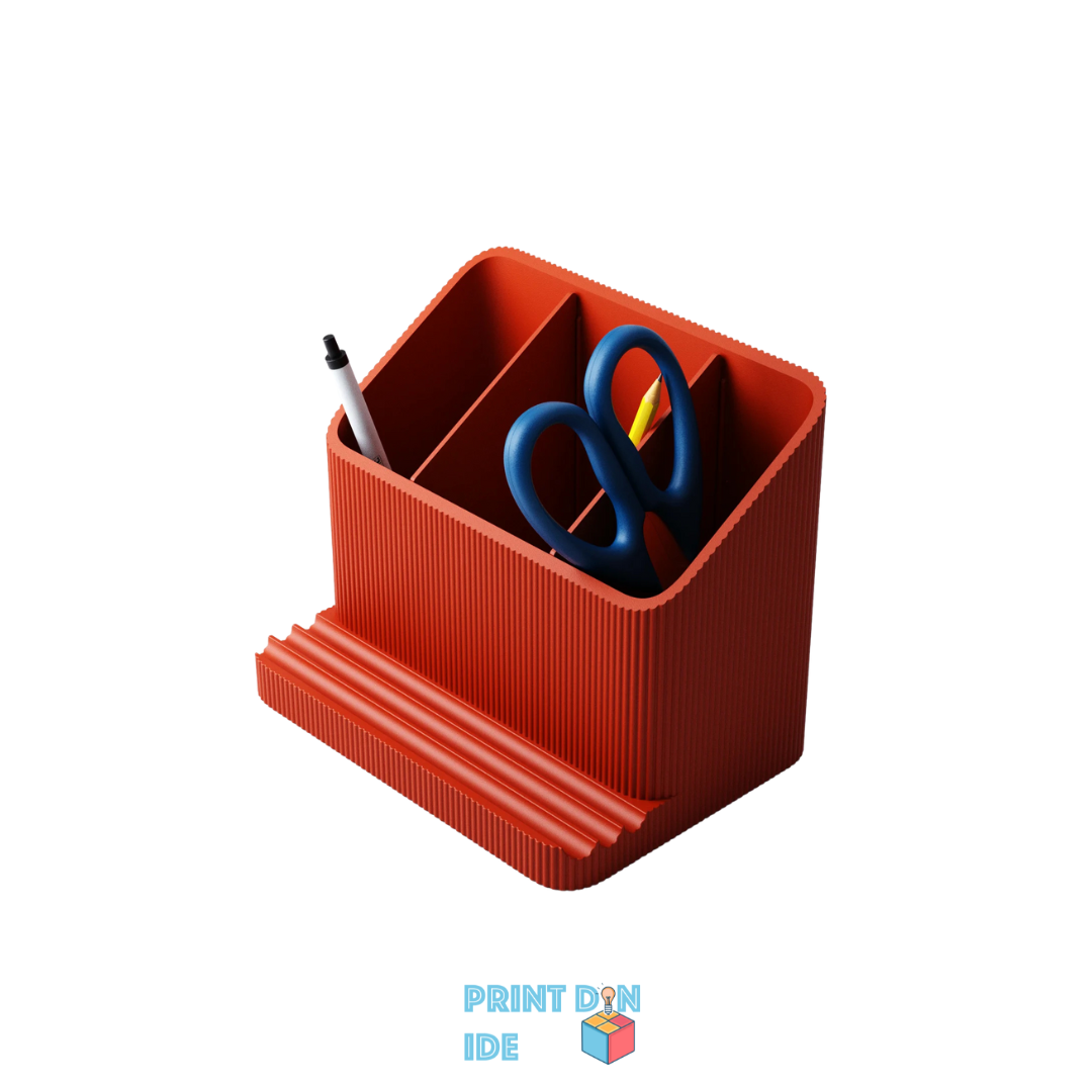 Bordorganisator med tablet- og mobilholder – 2-i-1 design til skrivebordet
 - Printdinide.dk